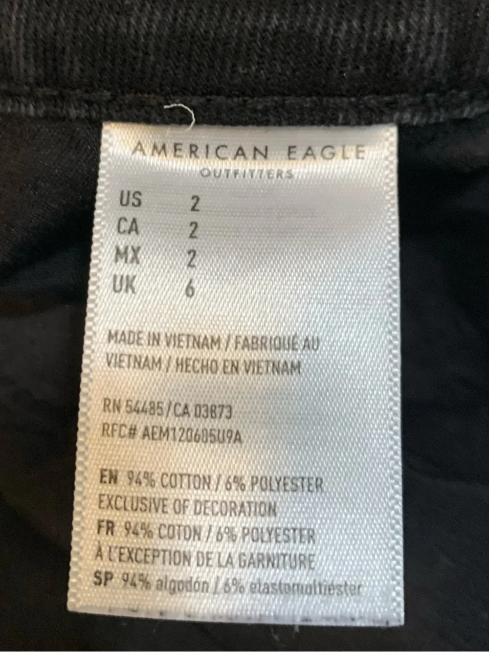 American Eagle Black Denim Jean Skirt 2